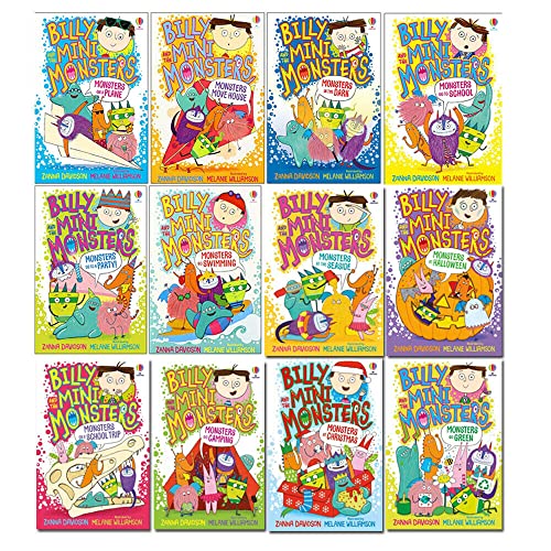 Billy and the Mini Monsters Series 1 - 12 Collection Set by Zanna Davidson (Monsters go Swimming,go to a Party,go to School,in the Dark,Move House,on a Plane,at Halloween,on a School Trip & More)