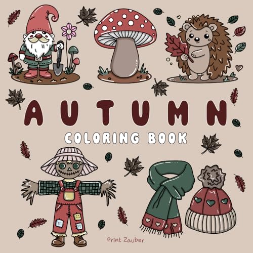 Autumn: Bold and Easy Coloring Book with Simple and Big Designs for Relaxation and Stress Relief, For Adults,Teens and Kids