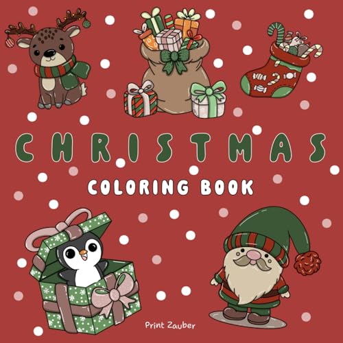 Christmas: Bold and Easy Coloring Book with 40 Simple and Big Designs for Relaxation and Fun, Perfect for Adults, Teens, and Kids von Independently published