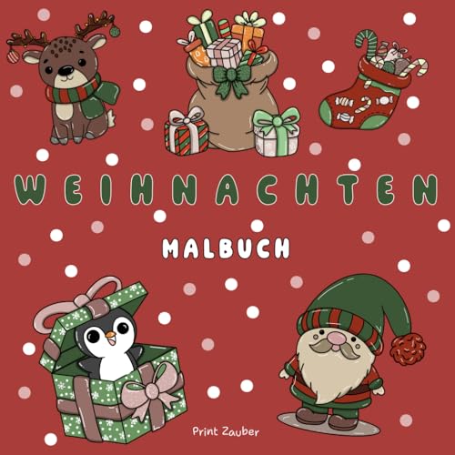 Weihnachten: Kreatives Weihnachtsmalbuch mit 40 Einfachen und Großen Designs zur Entspannung und Stressabbau für die ganze Familie von Independently published