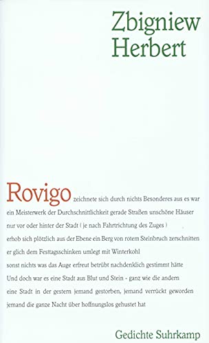 Rovigo: Gedichte von Suhrkamp Verlag AG