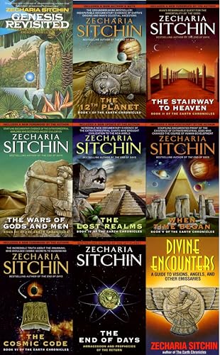 Ein komplettes Zecharia Sitchin Earth Chronicles neun-Buch-Serien-Set, beinhaltet: Twelfth Planet, Stairway to Heaven, War of Gods and Men, Lost Realms, When Time Began, Cosmic Code, End of Days,