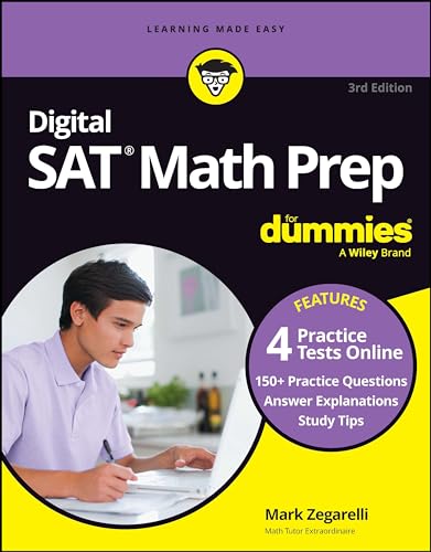 Digital SAT Math Prep For Dummies: Book + 4 Practice Tests Online, Updated for the NEW Digital Format