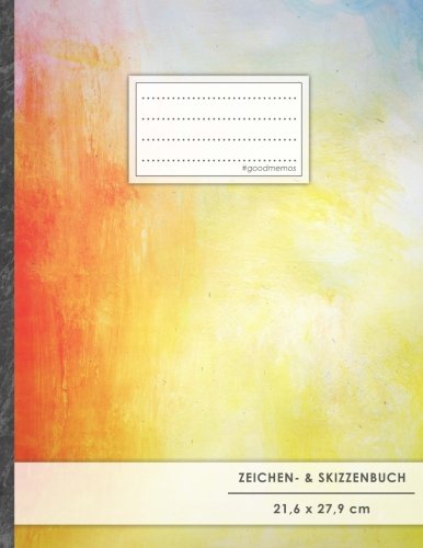 Zeichen- & Skizzenbuch: DIN A4 • 100+ Seiten, Soft Cover, Register, „Buntstifte“ • Original #GoodMemos Sketchbook • Perfekt als Skizzenbuch, Übungsheft, Storyboarding