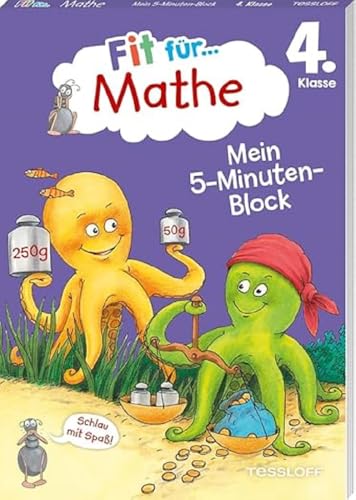 Fit für Mathe 4. Klasse. Mein 5-Minuten-Block: Zahlen bis 1 Million, Grundrechenarten, Sachaufgaben, Geometrie (Fit für die Schule Mein 5-Minuten-Block)