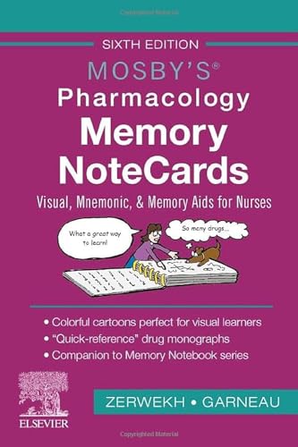Mosby's Pharmacology Memory NoteCards: Visual, Mnemonic, and Memory Aids for Nurses von Mosby