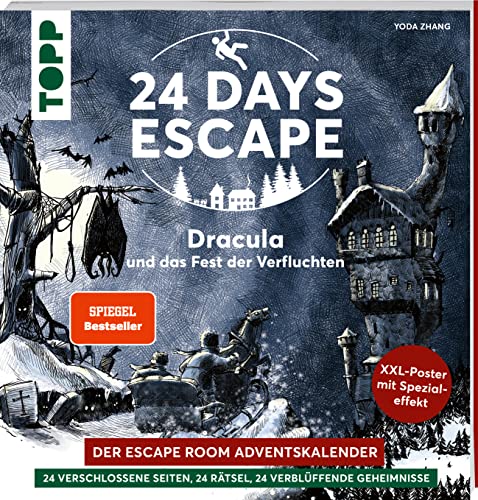 24 DAYS ESCAPE – Der Escape Room Adventskalender: Dracula und das Fest der Verfluchten. SPIEGEL Bestseller: 24 verschlossene Rätselseiten, XXL-Poster mit Spezialeffekt. Das Escape Adventskalenderbuch von Frech Verlag GmbH