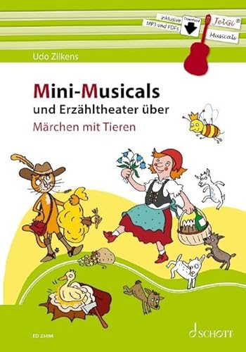 Mini-Musicals und Erzähltheater über Märchen mit Tieren: Gitarre. Lehrbuch.