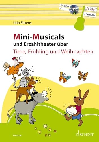 Mini-Musicals und Erzähltheater über Tiere, Frühling und Weihnachten: Gitarre. Lehrbuch.