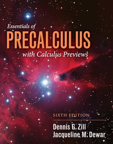 Essentials of Precalculus With Calculus Previews (Jones & Bartlett Learning Series in Mathematics)