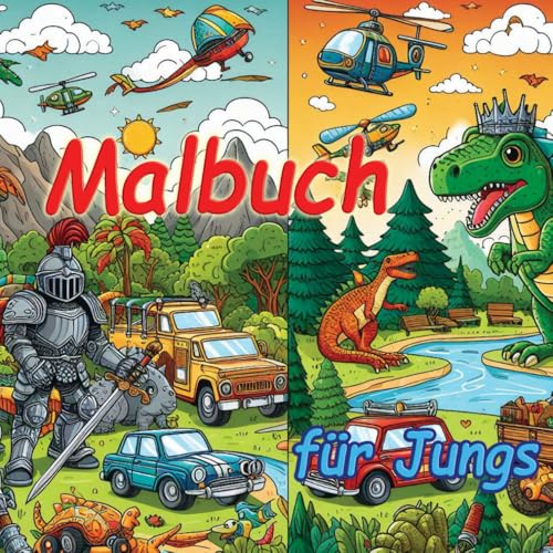 Ausmalbuch für Jungs: malen - gestalten - entspannen von Independently published