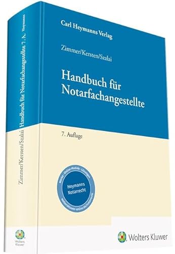 Handbuch für Notarfachangestellte von Heymanns Verlag GmbH