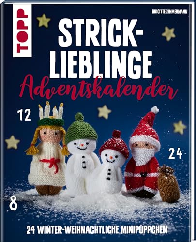 Strick-Lieblinge Adventskalender. Adventskalenderbuch: 24 winter-weihnachtliche Minipüppchen von Frech