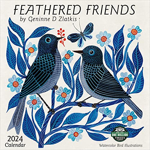 Feathered Friends 2024 Calendar: Watercolor Bird Illustrations