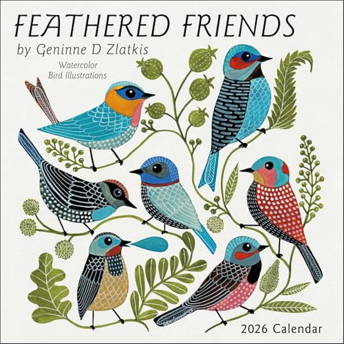 Feathered Friends 2026 Wall Calendar: Watercolor Bird Illustrations von Amber Lotus Publishing