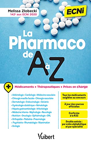 Pharmaco de A à Z pour les ECNi: Double-entrée : par spécialité et par classe thérapeutique