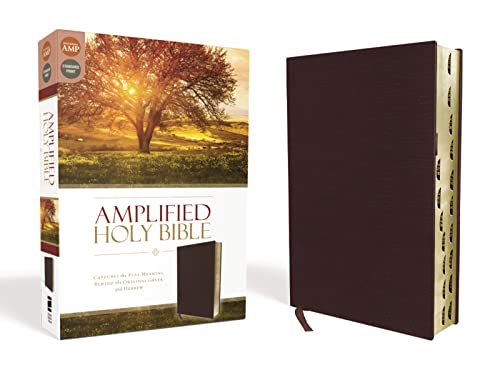 Amplified Holy Bible, Bonded Leather, Burgundy, Thumb Indexed: Captures the Full Meaning Behind the Original Greek and Hebrew