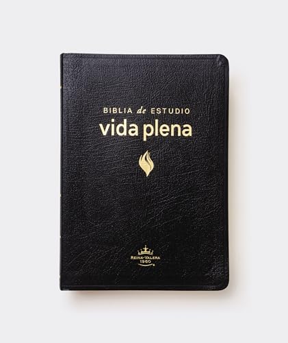RVR60, Biblia de Estudio de la vida plena, Piel fabricada, Negro, con Índice RVR60, Biblia de Estudio de la vida plena, Piel fabricada, Negro, con Índice