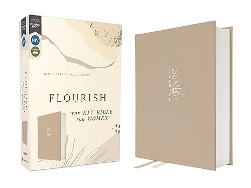Flourish: The NIV Bible for Women, Cloth over Board, Cream, Comfort Print: New International Verison, Comfort Print, Cream, Cloth Over Board, Lay-Flat