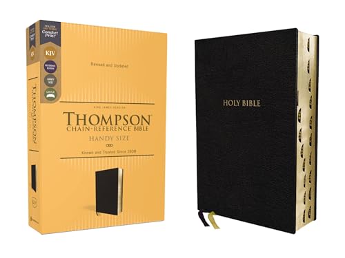 KJV, Thompson Chain-Reference Bible, Handy Size, European Bonded Leather, Black, Red Letter, Thumb Indexed, Comfort Print: King James Version, Black, European Bonded Leather, Red Letter KJV, Thompson Chain-Reference Bible, Handy Size, European Bonded Leather, Black, Red Letter, Thumb Indexed, Comfort Print: King James Version, Black, European Bonded Leather, Red Letter von HarperCollins