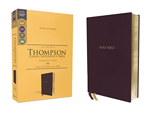 KJV, Thompson Chain-Reference Bible, Handy Size, Leathersoft, Burgundy, Red Letter, Comfort Print: King James Version, Burgundy, Leathersoft, Red Letter KJV, Thompson Chain-Reference Bible, Handy Size, Leathersoft, Burgundy, Red Letter, Comfort Print: King James Version, Burgundy, Leathersoft, Red Letter