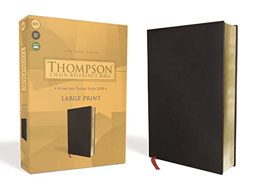 KJV, Thompson Chain-Reference Bible, Large Print, Bonded Leather, Black, Red Letter: King James Version, Thompson Chain-reference Bible, Black, Red Letter