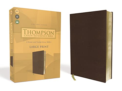 KJV, Thompson Chain-Reference Bible, Large Print, Leathersoft, Brown, Red Letter: King James Version, Brown, Leathersoft KJV, Thompson Chain-Reference Bible, Large Print, Leathersoft, Brown, Red Letter: King James Version, Brown, Leathersoft