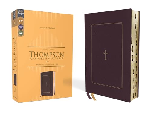KJV, Thompson Chain-Reference Bible, Leathersoft, Burgundy, Red Letter, Thumb Indexed, Comfort Print: King James Version, Burgundy, Leathersoft, Red Letter