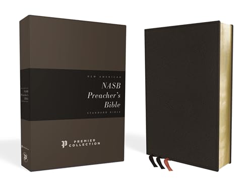 NASB, Preacher's Bible, Premium Goatskin Leather, Black, Premier Collection, Black Letter, 1995 Text, Art Gilded Edges, Comfort Print NASB, Preacher's Bible, Premium Goatskin Leather, Black, Premier Collection, Black Letter, 1995 Text, Art Gilded Edges, Comfort Print