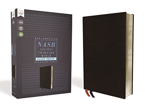 NASB, Thinline Bible, Giant Print, Bonded Leather, Black, Red Letter, 1995 Text, Comfort Print NASB, Thinline Bible, Giant Print, Bonded Leather, Black, Red Letter, 1995 Text, Comfort Print