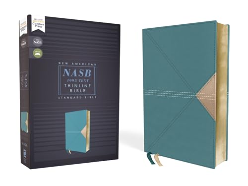 NASB, Thinline Bible, Leathersoft, Teal, Red Letter, 1995 Text, Comfort Print NASB, Thinline Bible, Leathersoft, Teal, Red Letter, 1995 Text, Comfort Print