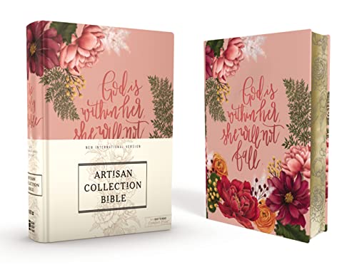 NIV, Artisan Collection Bible, Cloth over Board, Pink Floral, Designed Edges under Gilding, Red Letter, Comfort Print: New International Version, ... Gilding, Red Letter Edition, Comfort Print