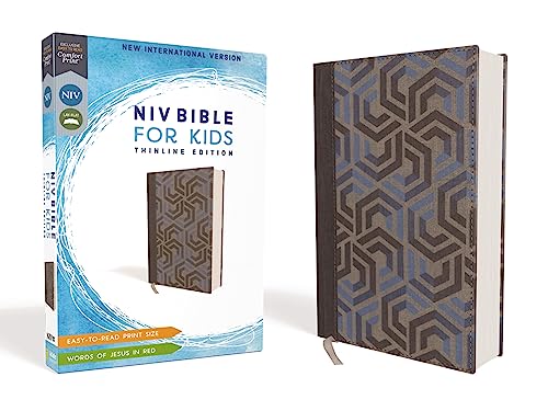 NIV, Bible for Kids, Cloth over Board, Blue, Red Letter, Comfort Print: Thinline Edition