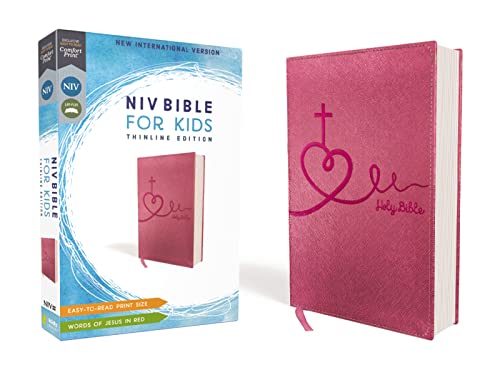 NIV, Bible for Kids, Leathersoft, Pink, Red Letter, Comfort Print: Thinline Edition NIV, Bible for Kids, Leathersoft, Pink, Red Letter, Comfort Print: Thinline Edition