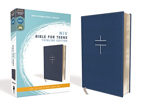 NIV, Bible for Teens, Thinline Edition, Leathersoft, Blue, Red Letter, Comfort Print NIV, Bible for Teens, Thinline Edition, Leathersoft, Blue, Red Letter, Comfort Print