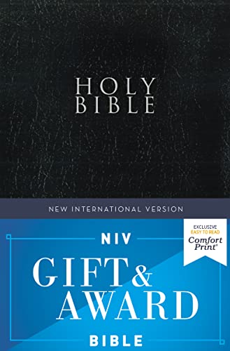 NIV, Gift and Award Bible, Leather-Look, Black, Red Letter, Comfort Print: New International Version, Gift and Award, Leather-Look, Black, Red Letter Edition, New Easy to Read Comfort Print