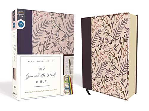 NIV, Journal the Word Bible (Perfect for Note-Taking), Cloth over Board, Pink Floral, Red Letter, Comfort Print: Reflect, Take Notes, or Create Art Next to Your Favorite Verses NIV, Journal the Word Bible (Perfect for Note-Taking), Cloth over Board, Pink Floral, Red Letter, Comfort Print: Reflect, Take Notes, or Create Art Next to Your Favorite Verses