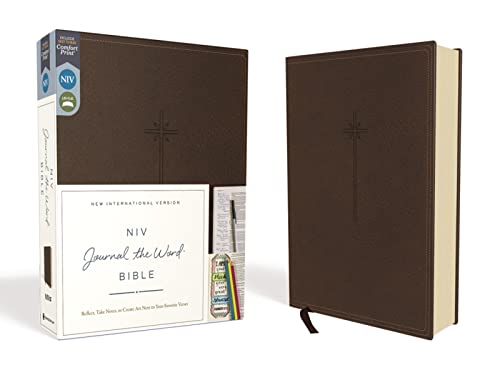 NIV, Journal the Word Bible (Perfect for Note-Taking), Leathersoft, Brown, Red Letter, Comfort Print: Reflect, Take Notes, or Create Art Next to Your Favorite Verses NIV, Journal the Word Bible (Perfect for Note-Taking), Leathersoft, Brown, Red Letter, Comfort Print: Reflect, Take Notes, or Create Art Next to Your Favorite Verses
