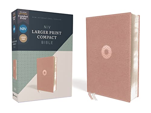 NIV, Larger Print Compact Bible, Leathersoft, Pink, Red Letter, Comfort Print: New International Version, Pink, Leathersoft, Comfort Print