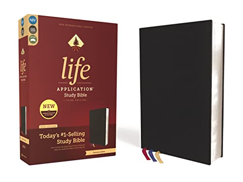 NIV, Life Application Study Bible, Third Edition, Genuine Leather, Cowhide, Black, Art Gilded Edges, Red Letter: New International Version, Black, ... Cowhide, Art Gilded Edges, Red Letter