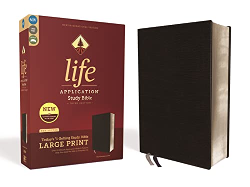 NIV, Life Application Study Bible, Third Edition, Large Print, Bonded Leather, Black, Red Letter NIV, Life Application Study Bible, Third Edition, Large Print, Bonded Leather, Black, Red Letter