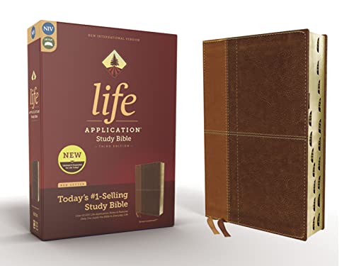 NIV, Life Application Study Bible, Third Edition, Leathersoft, Brown, Red Letter, Thumb Indexed: New International Version, Brown Leathersoft, Red Letter Edition