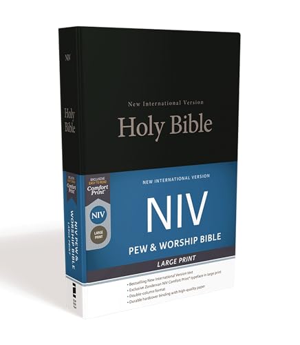 NIV, Pew and Worship Bible, Large Print, Hardcover, Black, Comfort Print: New International Version, Black NIV, Pew and Worship Bible, Large Print, Hardcover, Black, Comfort Print: New International Version, Black