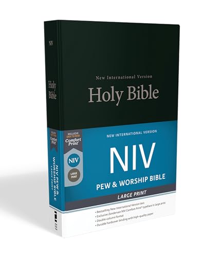 NIV, Pew and Worship Bible, Large Print, Hardcover, Black, Comfort Print: New International Version, Black