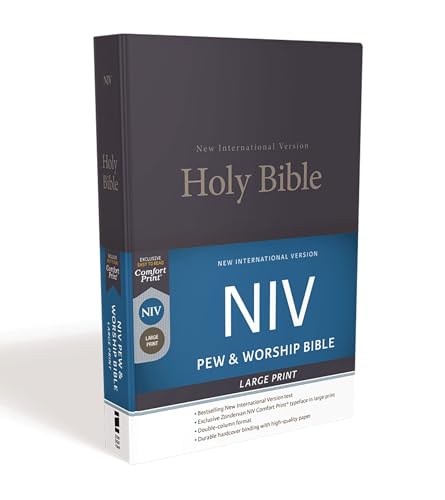 NIV, Pew and Worship Bible, Large Print, Hardcover, Blue, Comfort Print: New International Version, Blue, Pew and Worship