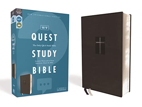 NIV, Quest Study Bible, Leathersoft, Black, Comfort Print: The Only Q and A Study Bible NIV, Quest Study Bible, Leathersoft, Black, Comfort Print: The Only Q and A Study Bible