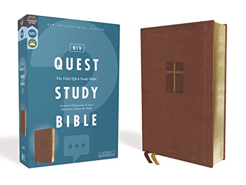 NIV, Quest Study Bible, Leathersoft, Brown, Comfort Print: The Only Q and A Study Bible NIV, Quest Study Bible, Leathersoft, Brown, Comfort Print: The Only Q and A Study Bible