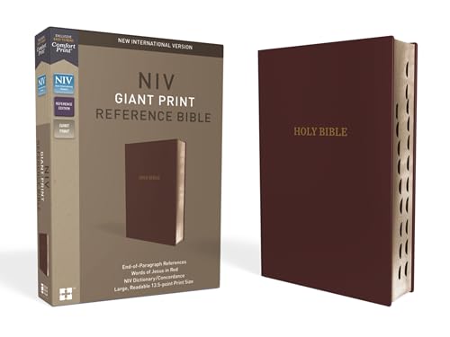 NIV, Reference Bible, Giant Print, Leather-Look, Burgundy, Red Letter, Thumb Indexed, Comfort Print: New International Version, Reference Bible, ... Letter Edition, Comfort Print, Giant Print NIV, Reference Bible, Giant Print, Leather-Look, Burgundy, Red Letter, Thumb Indexed, Comfort Print: New International Version, Reference Bible, ... Letter Edition, Comfort Print, Giant Print
