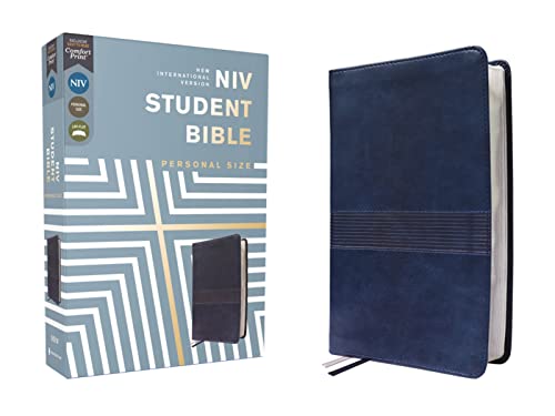NIV, Student Bible, Personal Size, Leathersoft, Navy, Comfort Print: New International Version, Navy, Leathersoft, Personal Size, Comfort Print von Zondervan