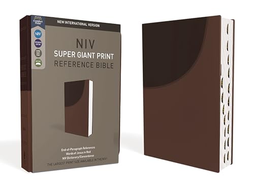 NIV, Super Giant Print Reference Bible, Leathersoft, Brown, Red Letter, Thumb Indexed, Comfort Print: New International Version, Super Giant Print ... Red Letter, Thumb Indexed, Comfort Print NIV, Super Giant Print Reference Bible, Leathersoft, Brown, Red Letter, Thumb Indexed, Comfort Print: New International Version, Super Giant Print ... Red Letter, Thumb Indexed, Comfort Print